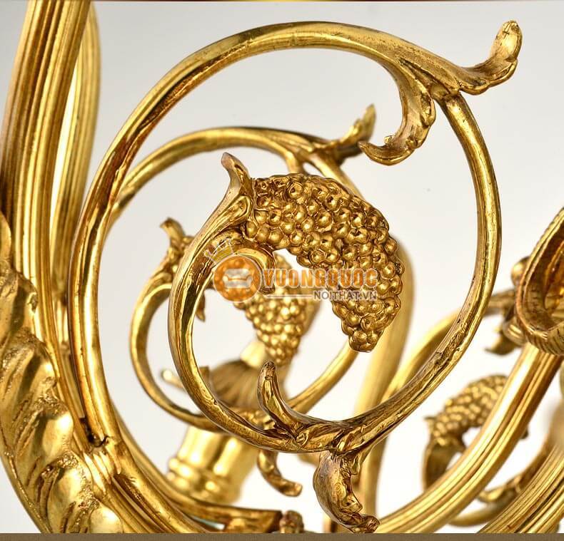 Đèn chùm đồng trang trí họa tiết tinh xảo abr154-14